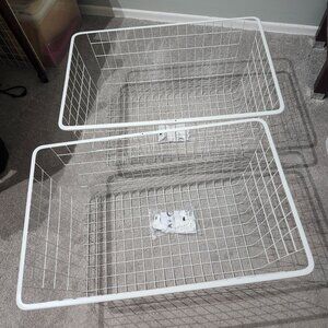 Set of 2 NEW IKEA Algot Large Wire Basket 23.5x15 x11.5 004.018.61 21174 Discont